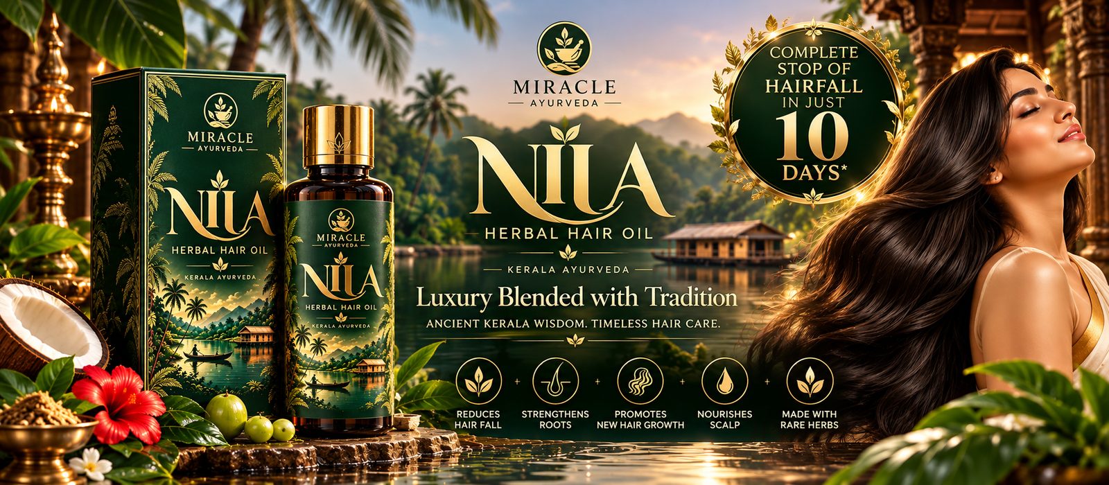 Nila Herbal Hair Oil by Miracle Ayurveda