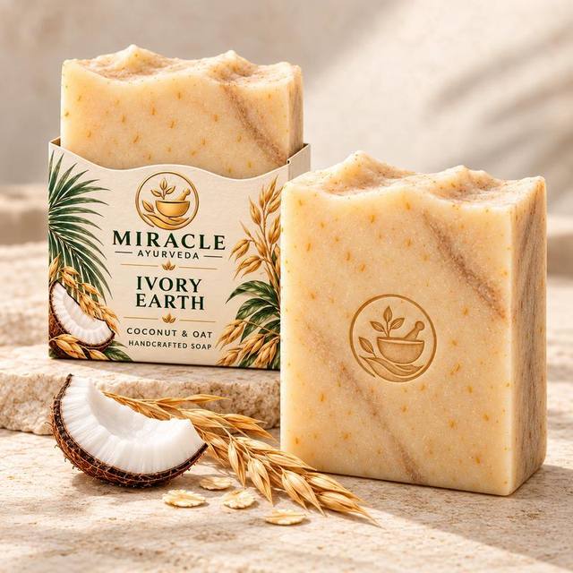 Ivory Earth soap with coconut and oat, with ingredients