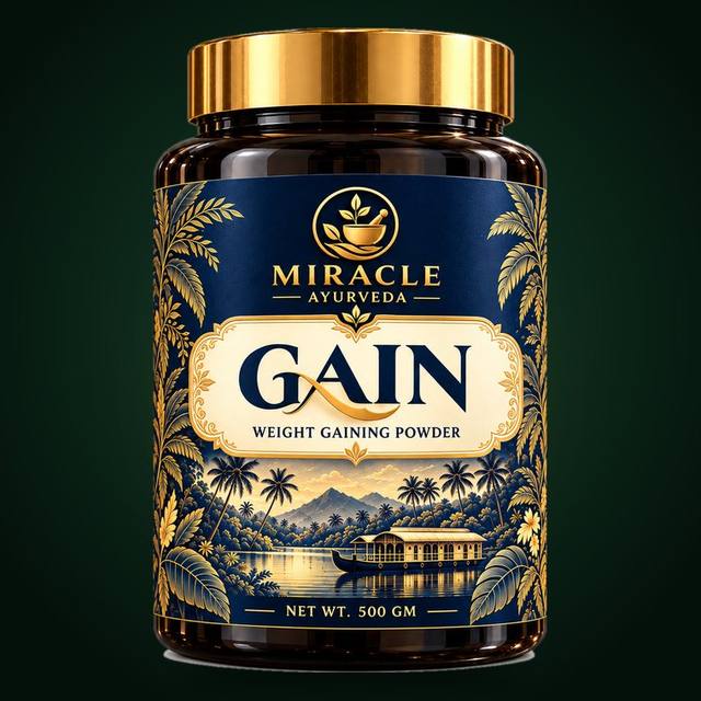 Miracle Ayurveda Gain weight gaining powder 500 gm jar